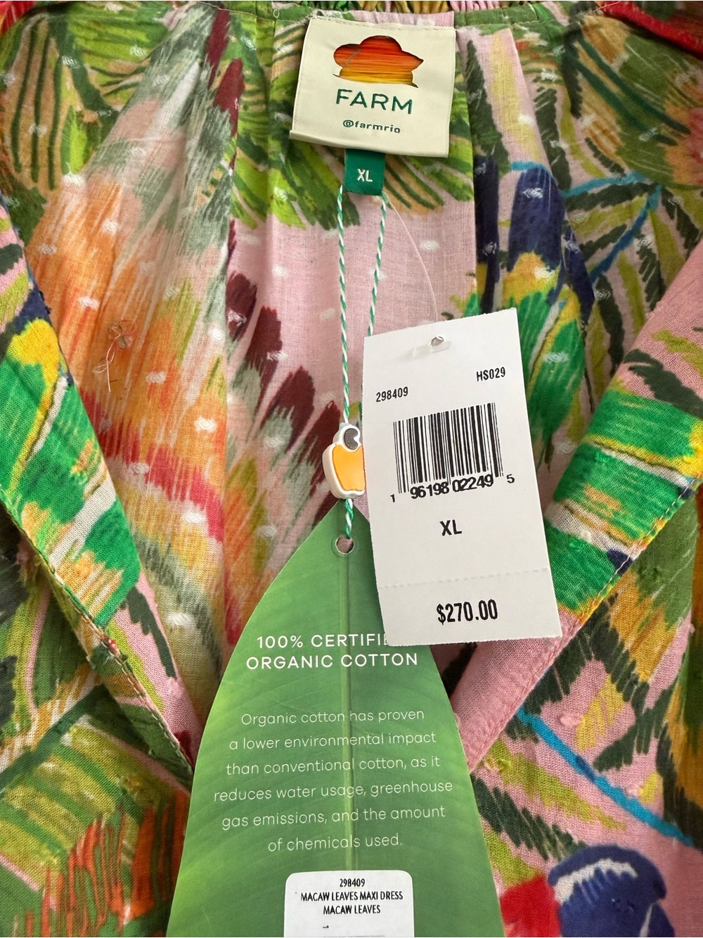 FARM Rio Pink Tropical Parrot Print Dress - Picture 6 of 6